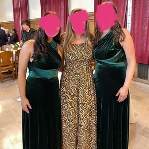 Emerald Revelry Bridesmaid Dress - Emerald Velvet Micah Convertible